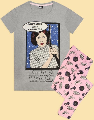 Star Wars Grey Princess Leia T Shirt & Lounge Pants