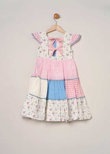 Miss Lilac Printed Patch Work Summer Dress (2-4yrs)