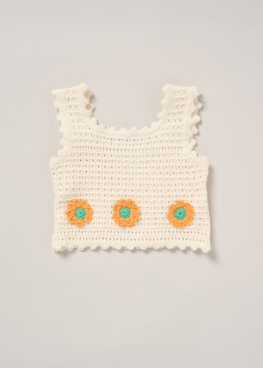 Miss Cream True Knit Top Shorts & Headband Outfit Set (2-7yrs)