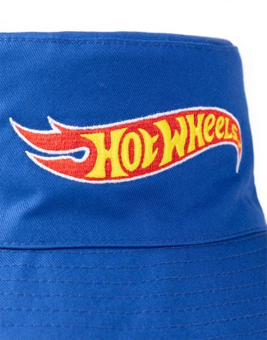 Hot Wheels Blue Logo & Checkerboard Reversible Bucket Hat