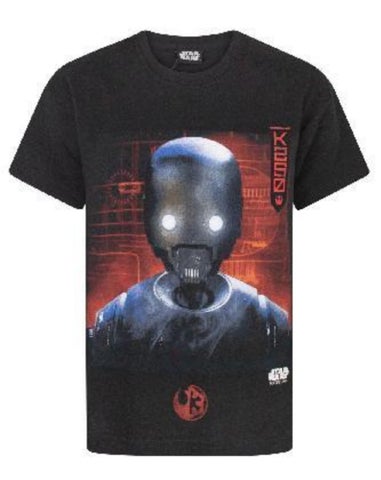 Star Wars Kids Black Rogue One K2S0 Robot T Shirt (3-15 Years)