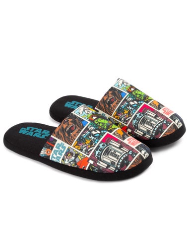 Star Wars Black Comic Book Mule Slippers