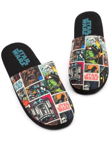 Star Wars Black Comic Book Mule Slippers