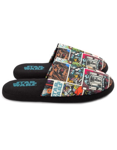 Star Wars Black Comic Book Mule Slippers