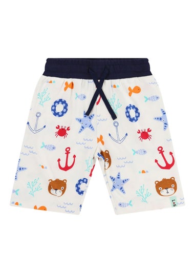 Lilly & Sid Multi Coloured 2 Pack Nautical & Stripe Print Shorts (0-7 Years)