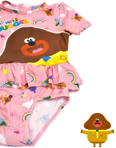 Hey Duggee Kids Pink 1 Piece Pink Swimming Costume (12 Months-6 Years)
