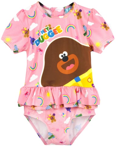 Hey Duggee Kids Pink 1 Piece Pink Swimming Costume (12 Months-6 Years)