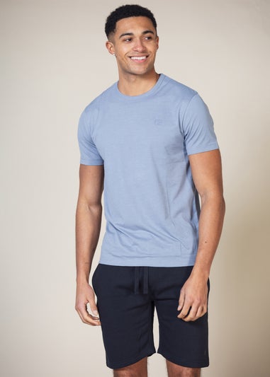 French Connection Navy Cotton Jersey Shorts 2 Pack