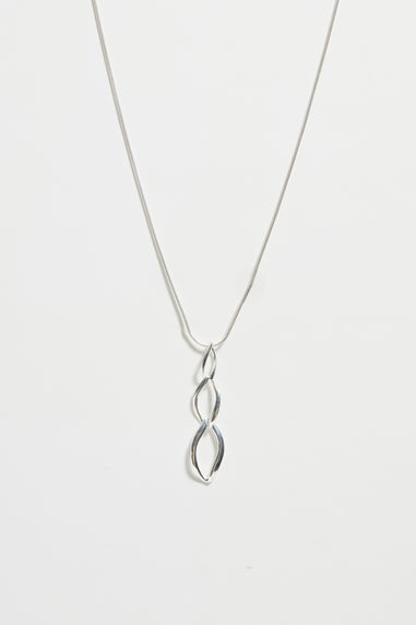Simply Silver Sterling Silver 925 Polished Flat Spiral Pendant