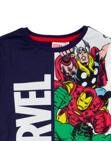 Disney Marvel Avengers Kids Shortie Blue Pyjamas (2-8 Years)