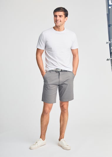 Tokyo Laundry Grey Cotton Chino Short With Belt