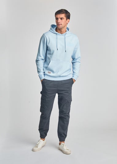 Tokyo Laundry Light Blue Printed Hoody With Drawcord