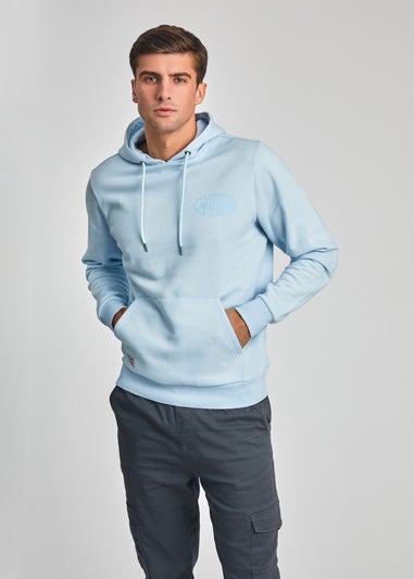 Tokyo Laundry Light Blue Printed Hoody With Drawcord