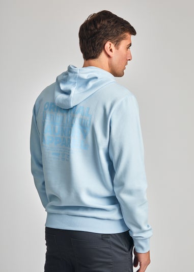 Tokyo Laundry Light Blue Printed Hoody With Drawcord