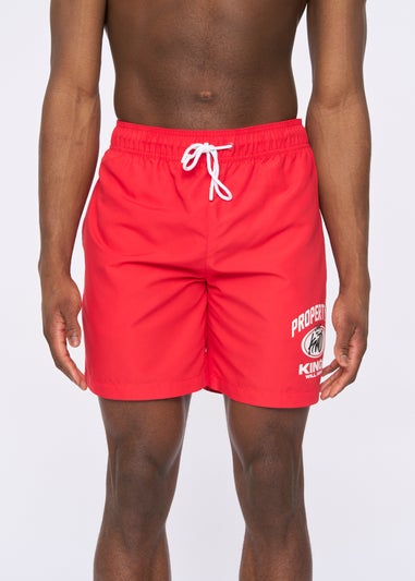 Kings Will Dream Red Prop Swim Shorts