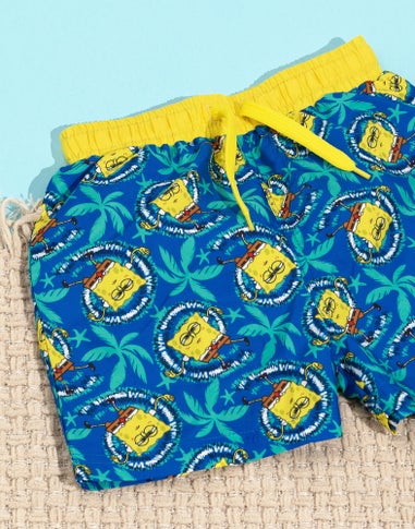 SpongeBob Character Blue Swim Shorts (3-12 Years)