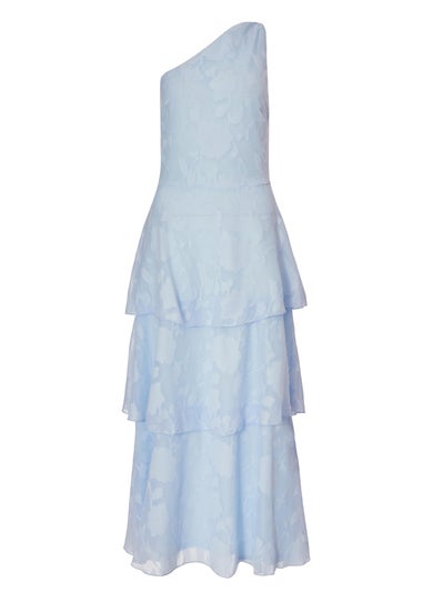 Quiz Blue Jacquard Maxi Dress