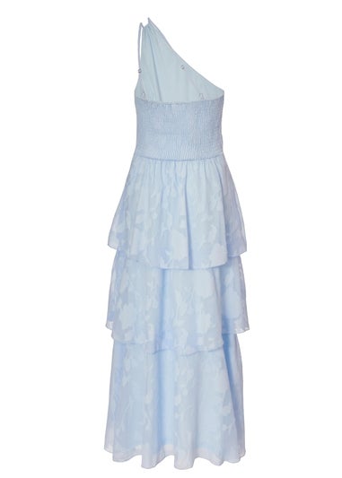 Quiz Blue Jacquard Maxi Dress