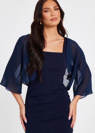 Quiz Navy Crop Sleeve Cover Up