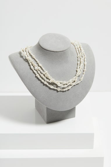 Jon Richard Gold Plated Semi Precious Multi Row Twisted Necklace