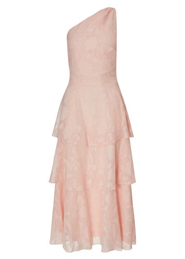 Quiz Pink Petite Tiered Maxi Dress