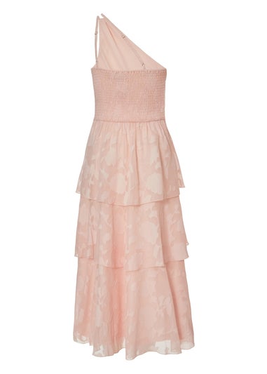 Quiz Pink Petite Tiered Maxi Dress