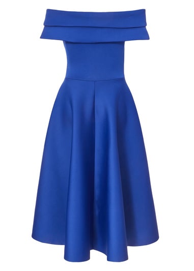 Quiz Blue Bardot Midaxi Dress