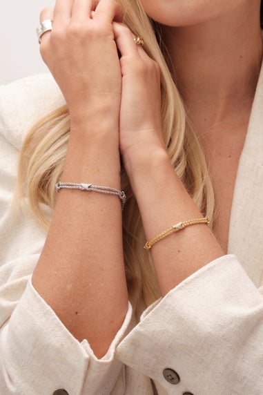 Jon Richard Gold Plated Mesh & Kiss Bracelet