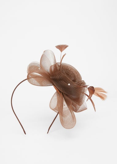 Quiz Brown Flower Headband Fascinator