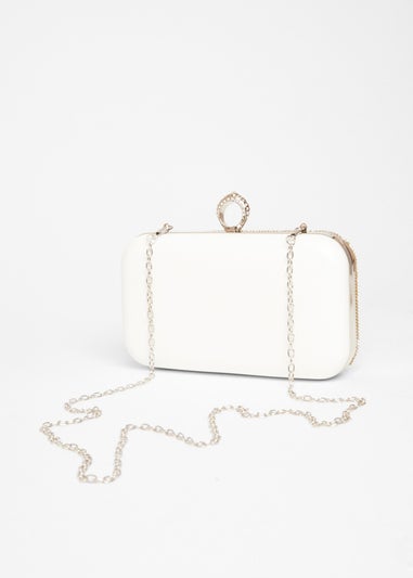 Quiz White Bridal Diamante Ring Box Bag