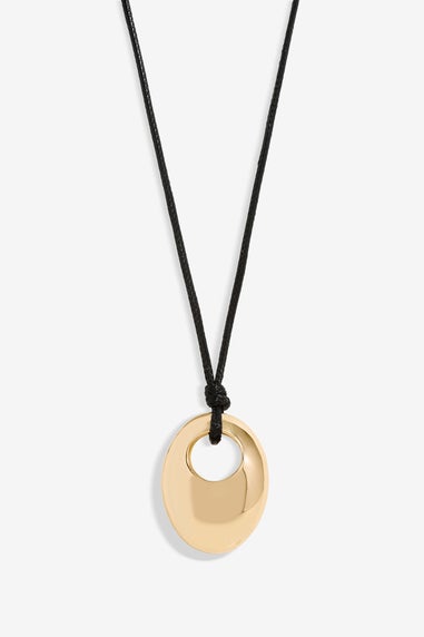 Jon Richard Gold Plated Open Polished Drop Cord Necklace