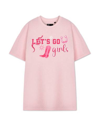 Show Me The Merch Let's Go Girls Pink T Shirt