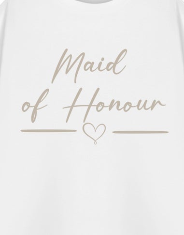 Show Me The Merch Maid Of Honour White T Shirt