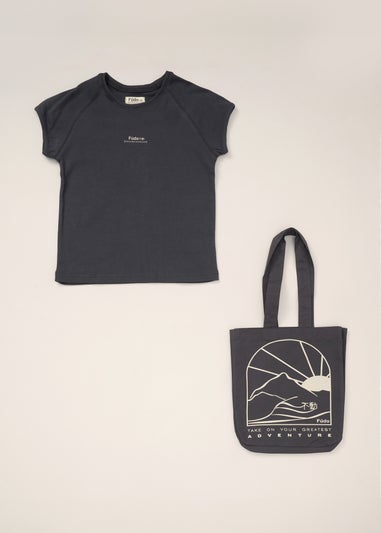 Fudo Beige T Shirt Trousers & Bag Outfit Set (2-10yrs)
