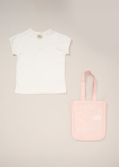 Fudo Soft Pink T Shirt Trousers & Bag Outfit Set (2-14yrs)