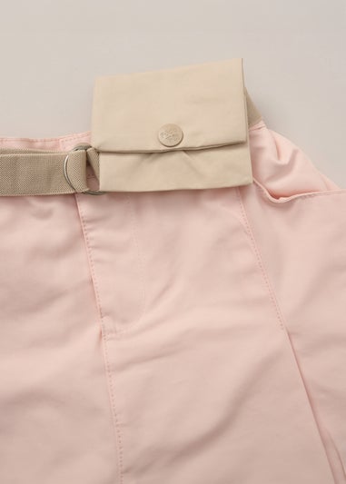 Fudo Beige T Shirt Skirt & Belt Purse Outfit Set (2-7yrs)