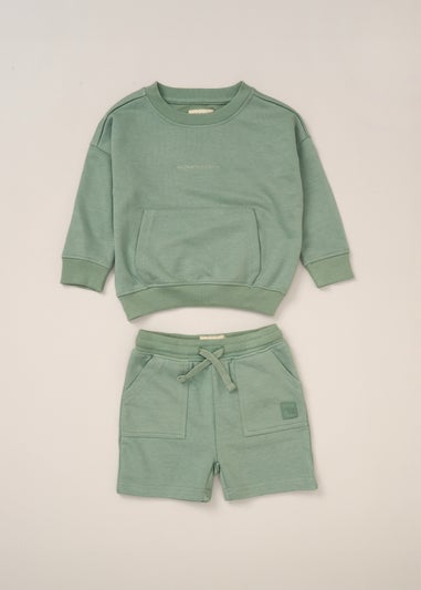 Fudo Soft Green Jumper & Shorts Outfit Set (12-24mnths)