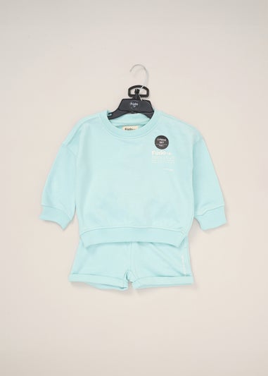 Fudo Light Blue Jumper & Shorts Outfit Set (12-24mnths)