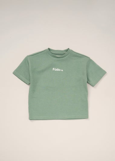 Fudo Green T Shirt Shorts & Bucket Hat Outfit Set (12-24mnths)