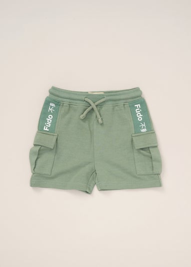 Fudo Green T Shirt Shorts & Bucket Hat Outfit Set (12-24mnths)