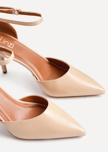 Linzi Thea Camel Faux Leather Classic Stiletto Court Heel