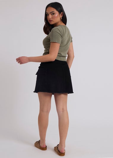 Urban Bliss Black Cargo Mini Skirt