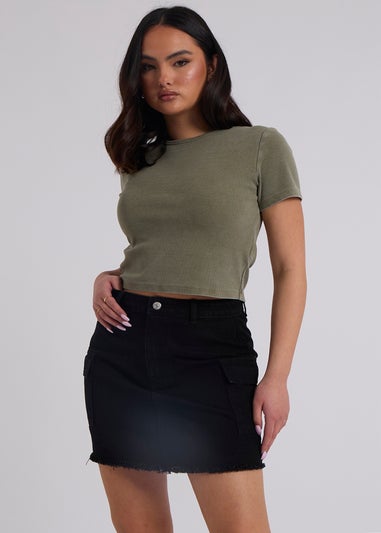 Urban Bliss Black Cargo Mini Skirt