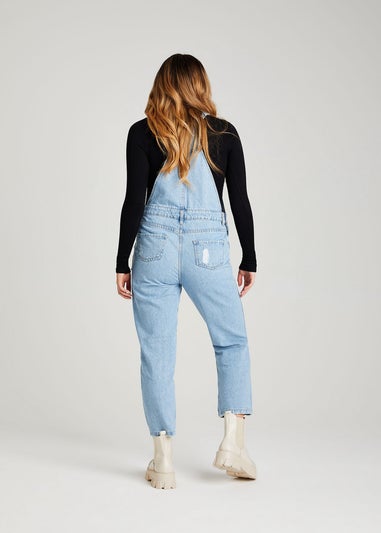 Urban Bliss Blue Ripped Long Dungaree