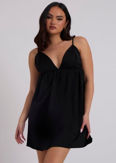 Urban Bliss Black Low Back Strappy Sun Dress