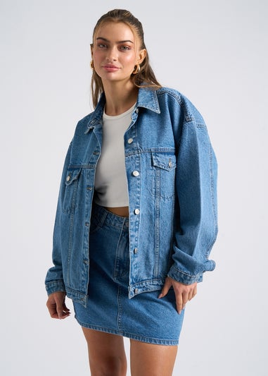 Urban Bliss Mid Blue Mom Skirt