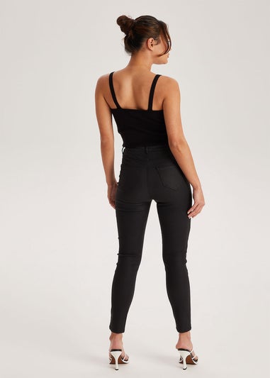 Urban Bliss Black High Waist Skinny Disco Jeans