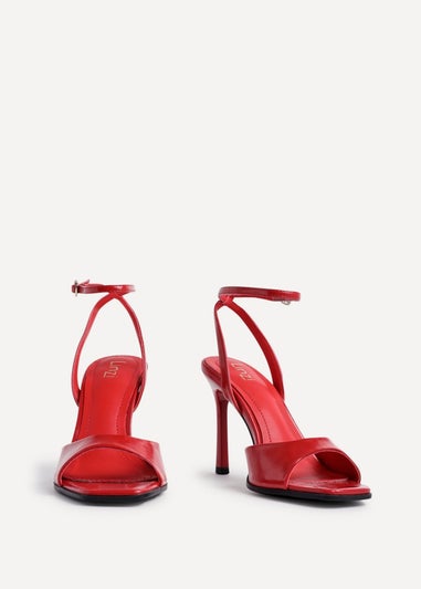 Linzi Jazz Red Faux Leather Stiletto High Heels