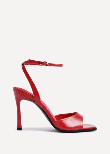 Linzi Jazz Red Faux Leather Stiletto High Heels