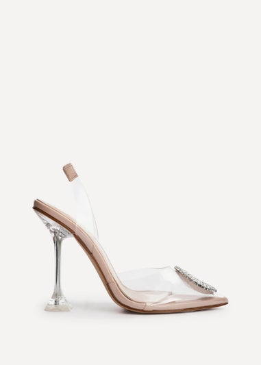 Linzi Tamsin Sand Perspex Court Heel